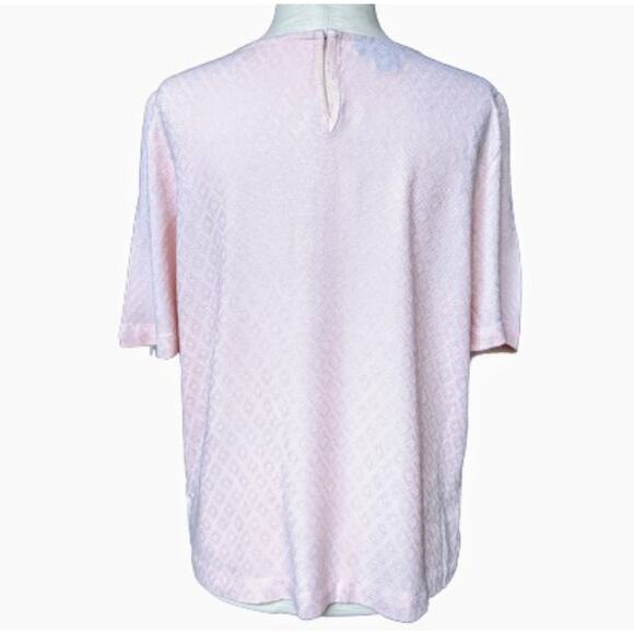 Metaphor Geometric Diamond Pattern Pink Blouse S - Picture 5 of 9